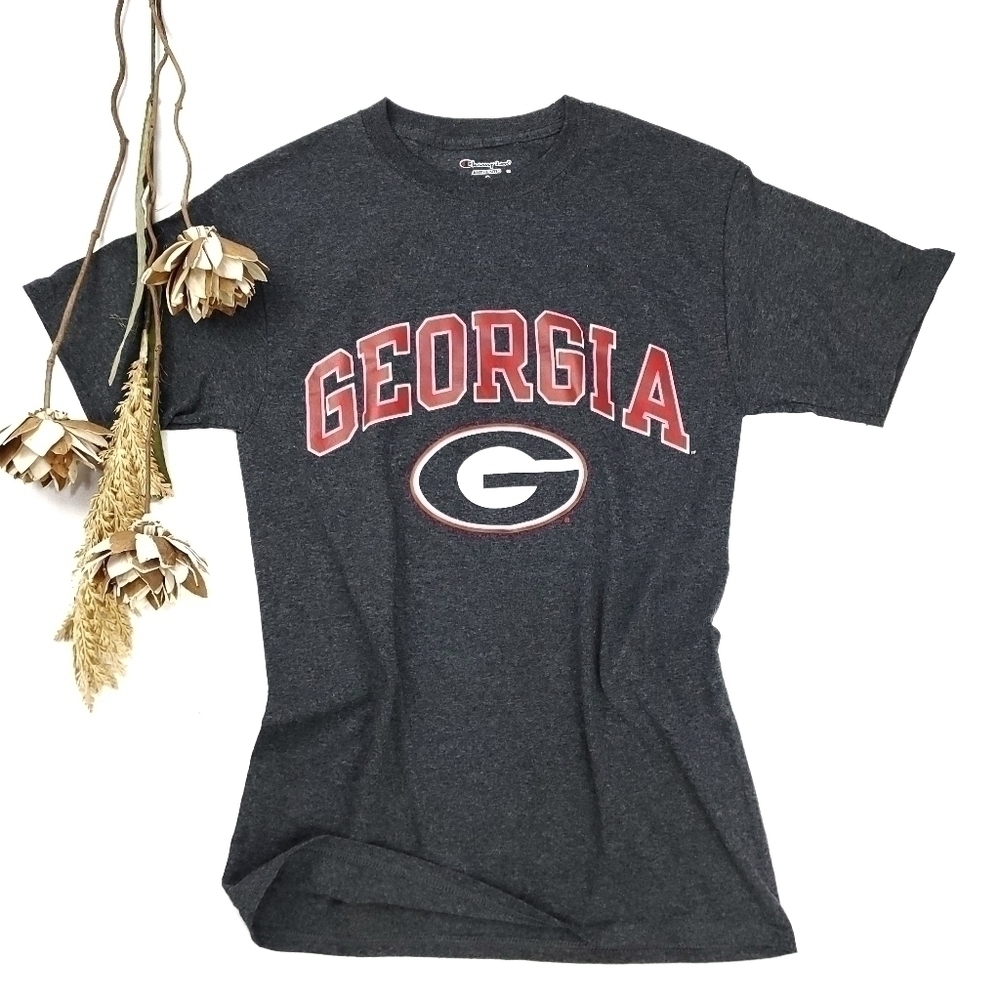 New Champion Grey Georgia Bulldog College Tee S - Picture 2 of 10